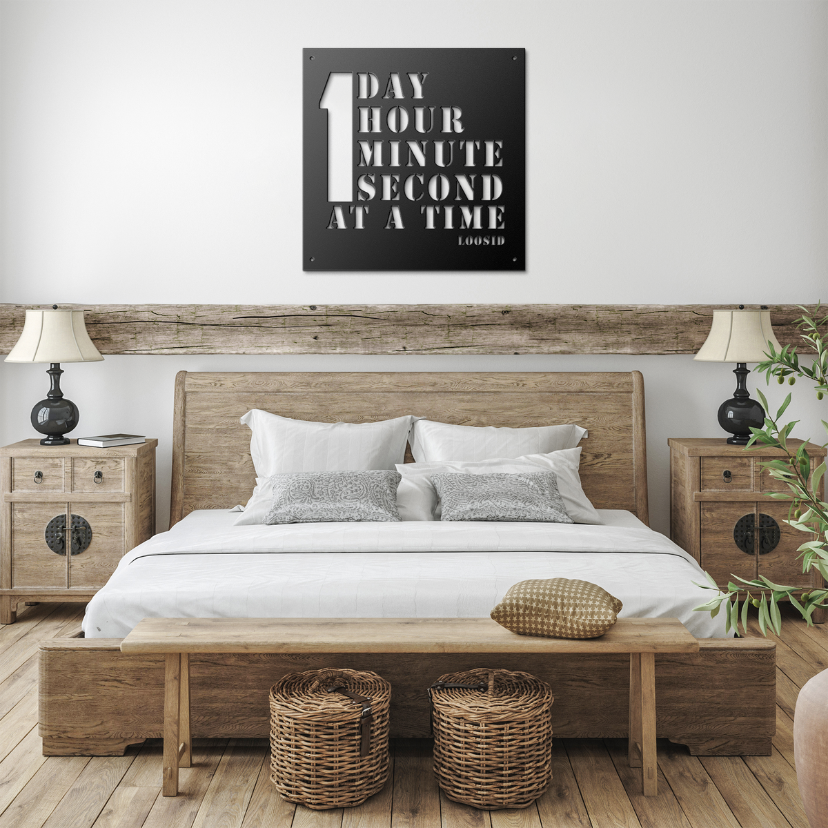Sobriety Art metal sign featuring motivational recovery message