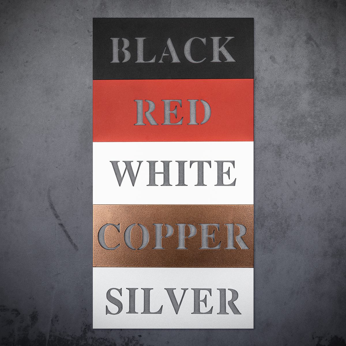 Die cut steel Sobriety Art with minimalist design
