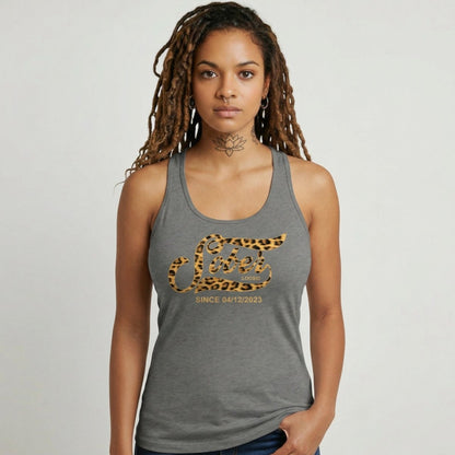 Leopard Sober Since Sober Tank Top product photo (view 10)