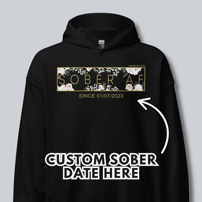 Sober AF Flower Recovery Hoodie packaging detail (view 8)