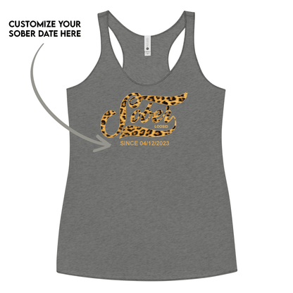 Leopard Sober Since Sober Tank Top packaging detail (view 8)