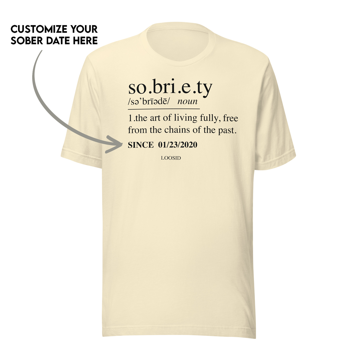 Meaningful sober T Shirt for people living alcohol-free