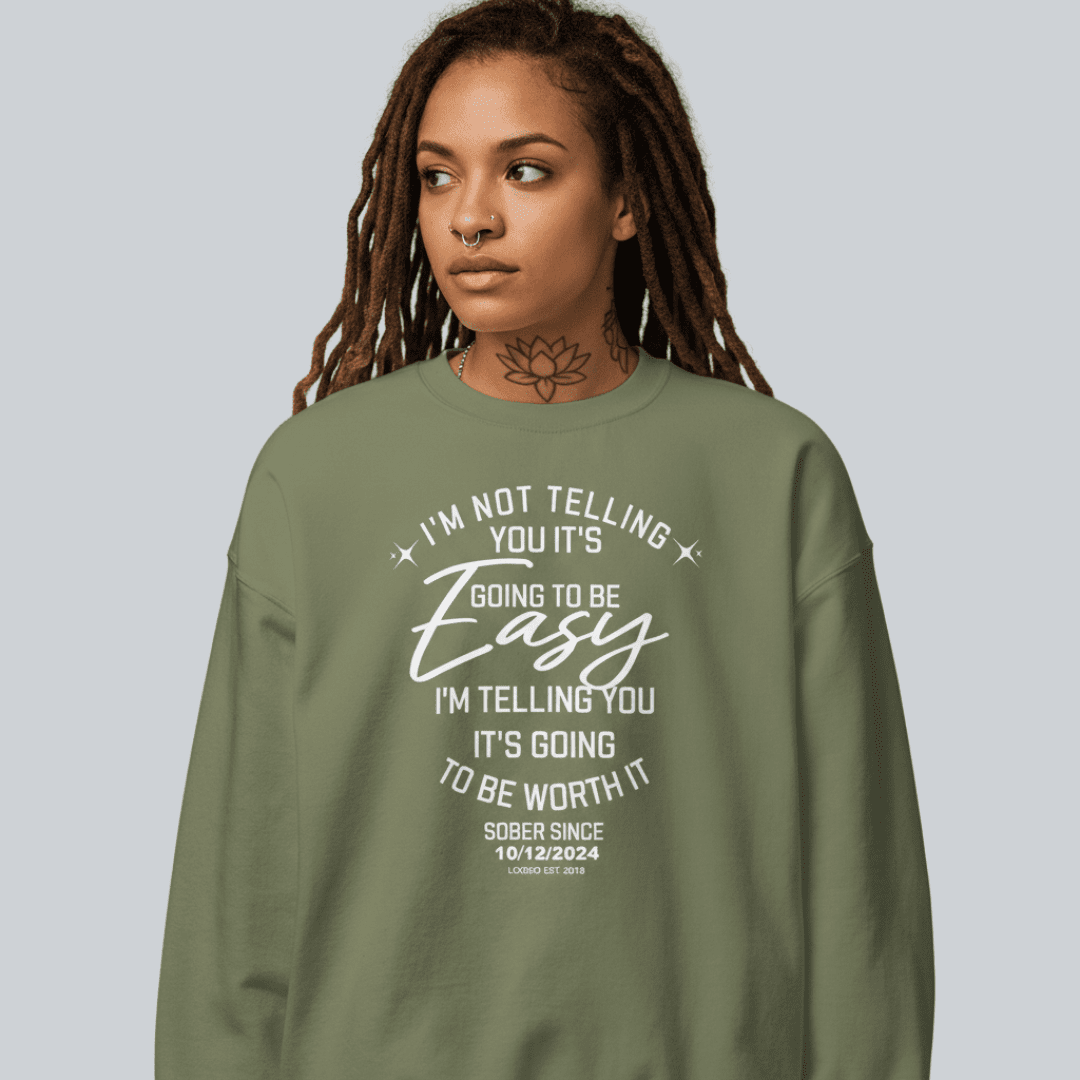 I'm Not Telling Sobriety Recovery Hoodie packaging detail (view 18)