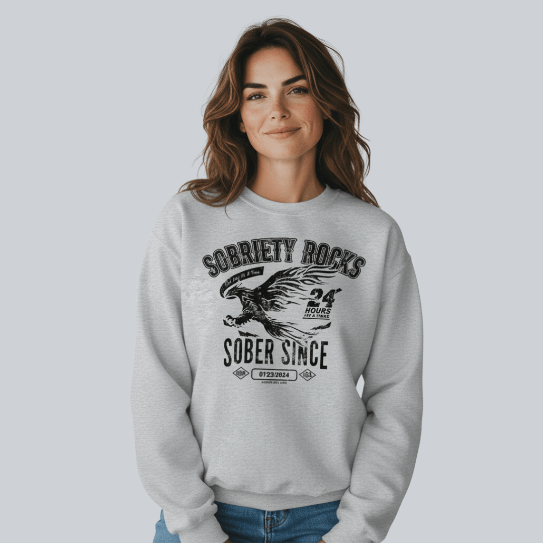 Sober Since Recovery Hoodie side view (view 26)