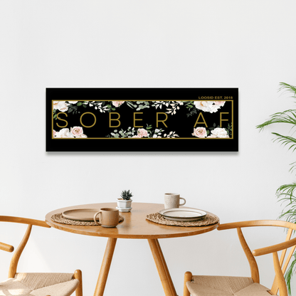 Sober AF Composite Sobriety Art flat lay styled image (view 3)