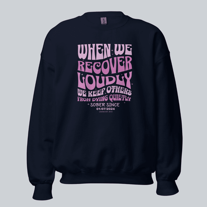When We Recover Loudly Recovery Hoodie back view (view 7)