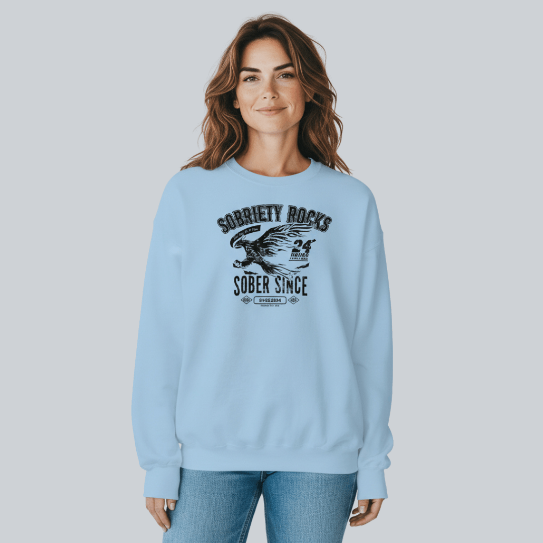 Sober Since Recovery Hoodie fit detail (view 19)