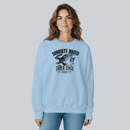 Sober Since Recovery Hoodie fit detail (view 19)