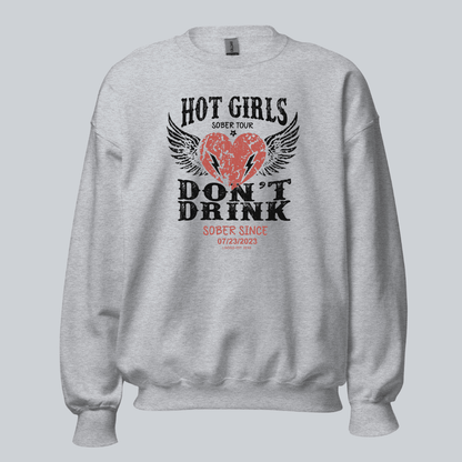 Hot Girls Sobriety Recovery Hoodie product photo (view 10)