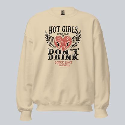 Hot Girls Sobriety Recovery Hoodie lifestyle view (view 25)
