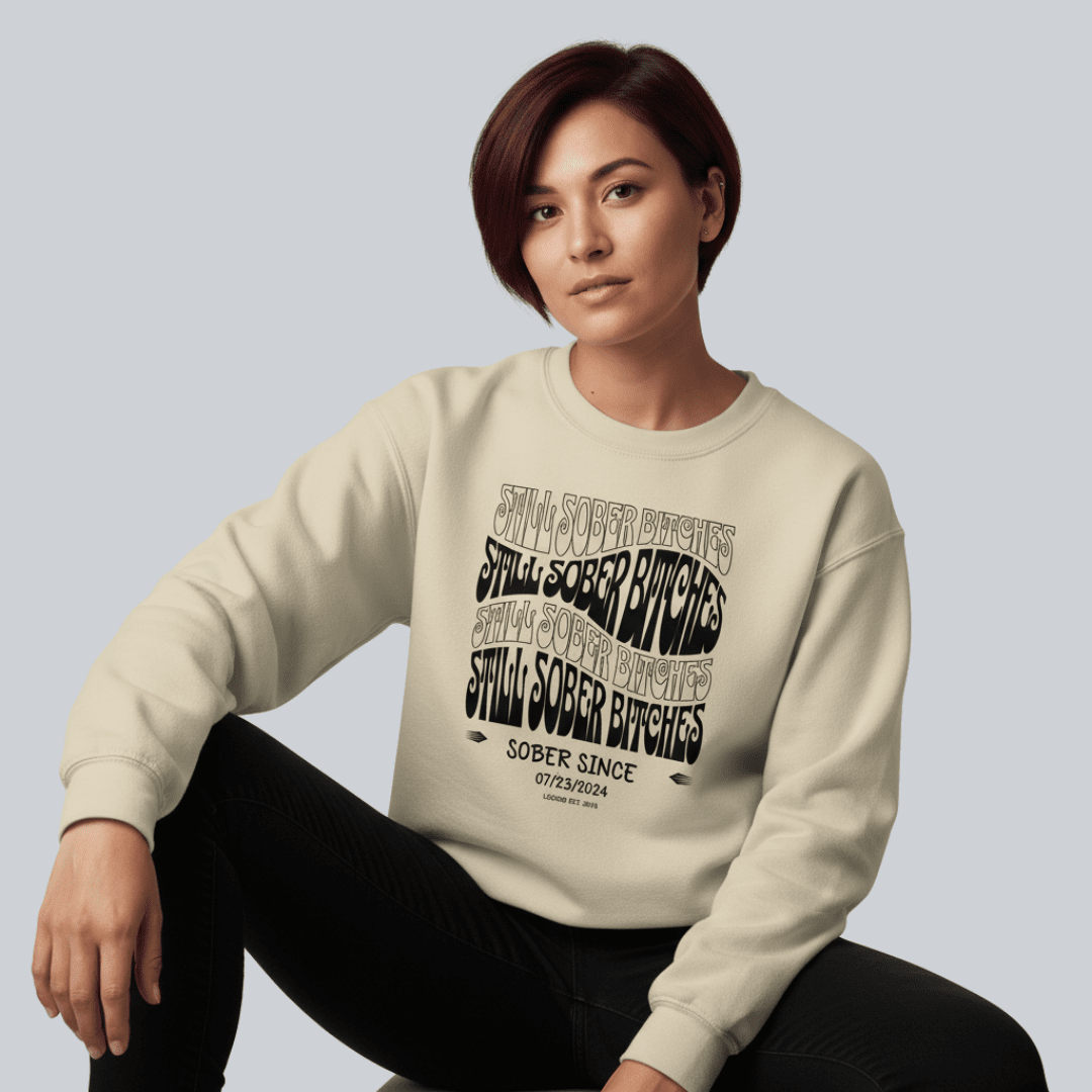 Still Sober B Recovery Hoodie fit detail (view 29)