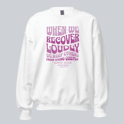 When We Recover Loudly Recovery Hoodie lifestyle view (view 25)