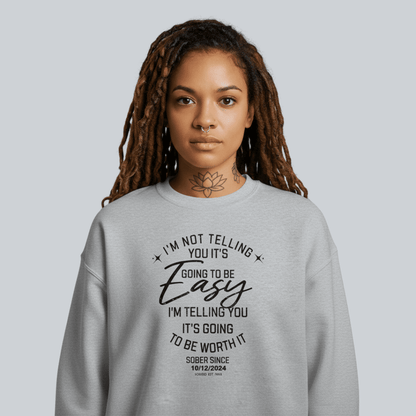 I'm Not Telling Sobriety Recovery Hoodie side view (view 26)