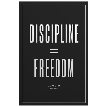 Sobriety Art | Discipline is Freedom Canvas Wall Art