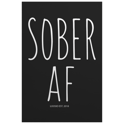 Sobriety Art | Sober AF canvas Wall Art