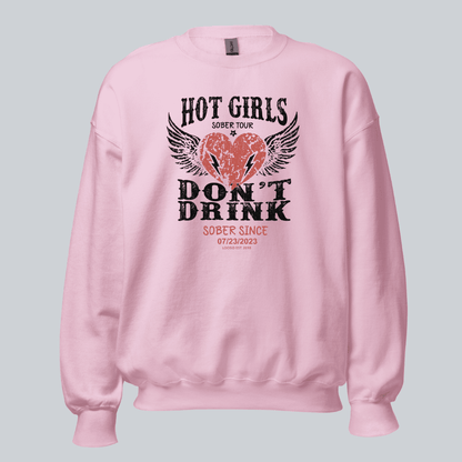 Hot Girls Sobriety Recovery Hoodie featuring the design (view 31)