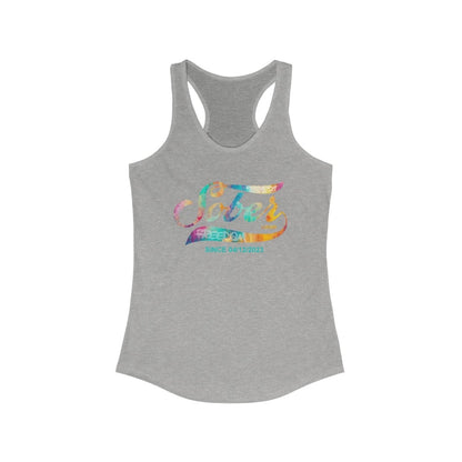 Sober Since with Date Sober Tank Top featuring the design (view 21)