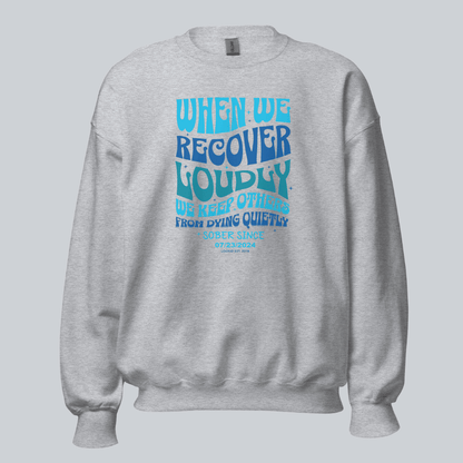 When We Recover Loudly Recovery Hoodie close-up view (view 22)