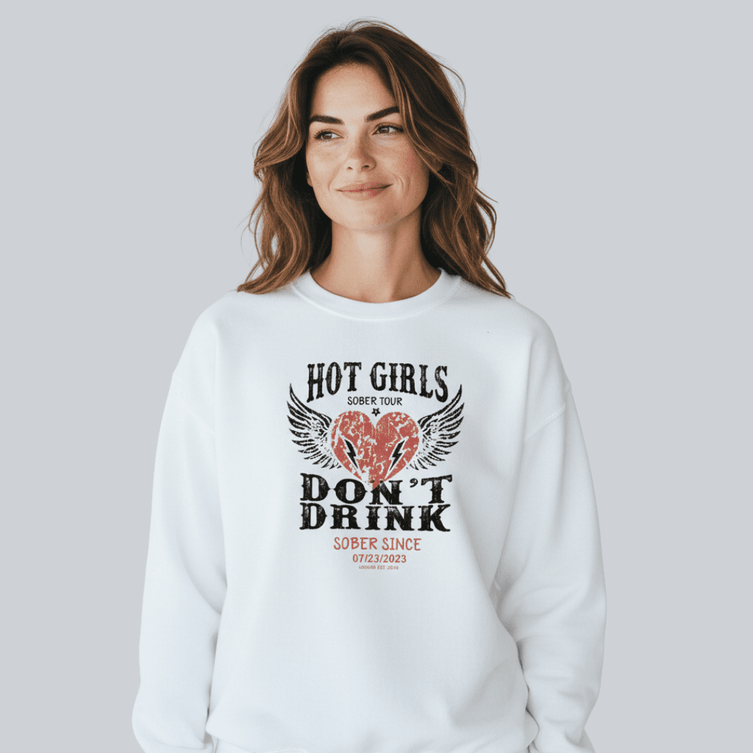 Hot Girls Sobriety Recovery Hoodie product photo (view 30)