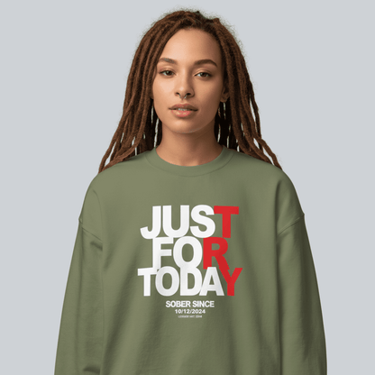 Just Try For Today Sobriety Recovery Hoodie back view (view 27)