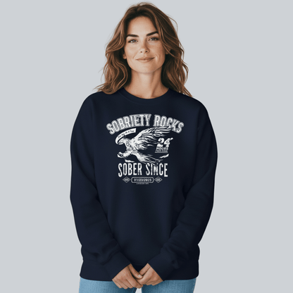 Sober Since Recovery Hoodie back view (view 7)