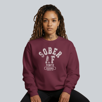 Sober AF Since Recovery Hoodie graphic detail (view 14)