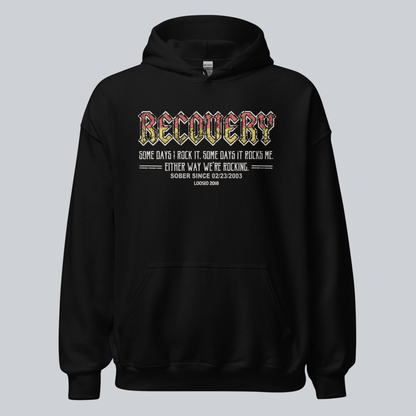 Recovery Rocks Recovery Hoodie back view (view 7)