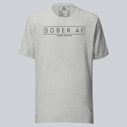 Sober AF Men's Tee for Strength and Recovery Sober T Shirt side view (view 26)