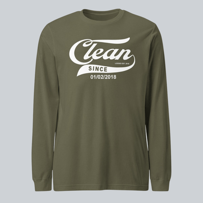 Clean Since Long Sleeve Sober T Shirt lifestyle view (view 15)
