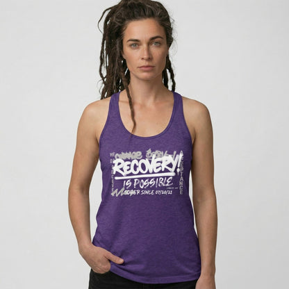 Recovery Is Possible Sober Tank Top back view (view 7)
