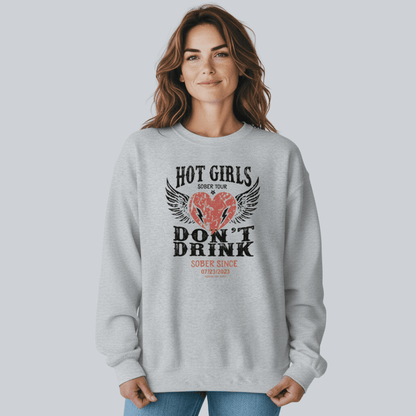 Hot Girls Sobriety Recovery Hoodie featuring the design (view 11)