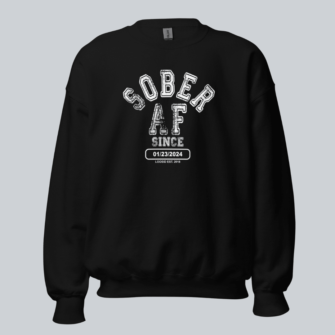 Sober AF Since Recovery Hoodie graphic detail (view 4)