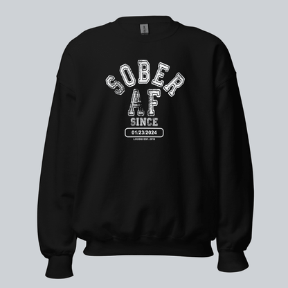 Sober AF Since Recovery Hoodie graphic detail (view 4)