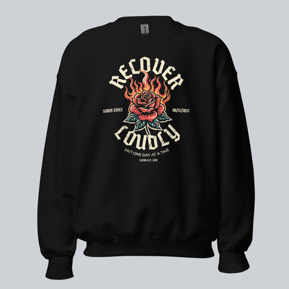 Recover Loudly Recovery Hoodie flat lay styled image (view 3)