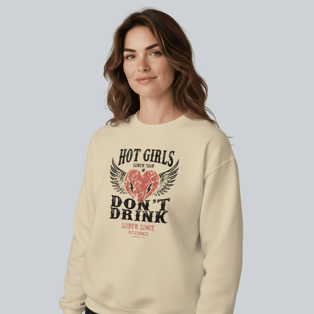 Hot Girls Sobriety Recovery Hoodie side view (view 26)