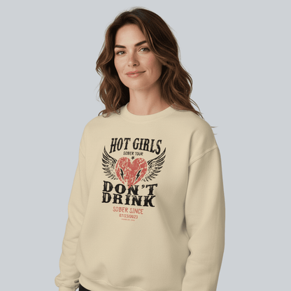 Hot Girls Sobriety Recovery Hoodie side view (view 26)