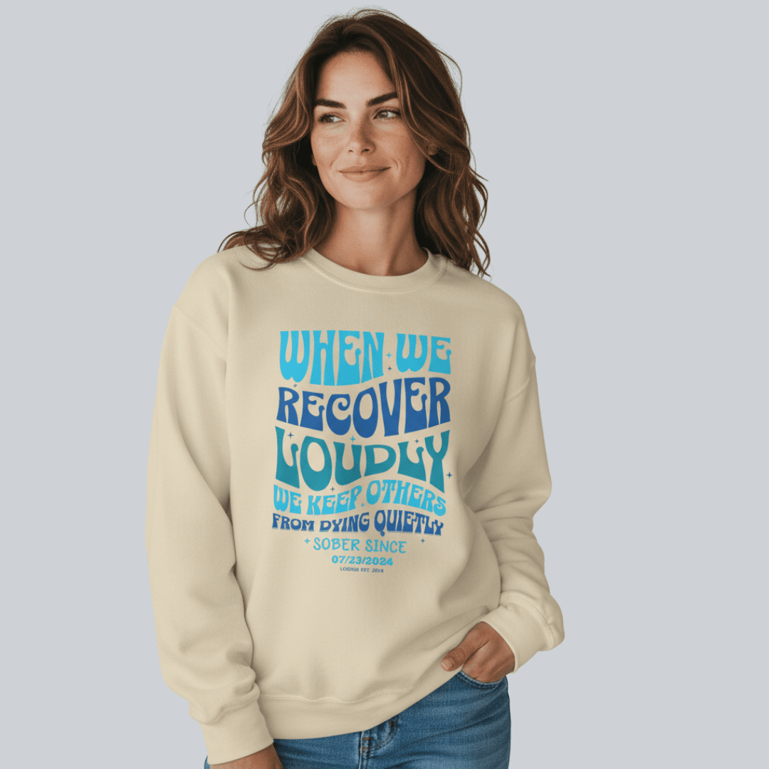 When We Recover Loudly Recovery Hoodie close-up view (view 32)