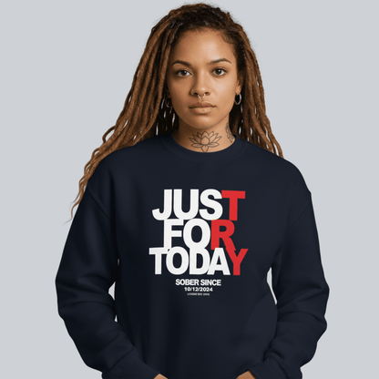 Just Try For Today Sobriety Recovery Hoodie packaging detail (view 8)