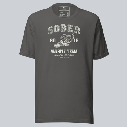 Sober Varsity Men's Sober Sober T Shirt close-up view (view 12)