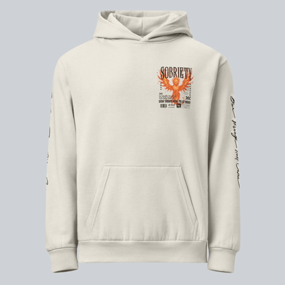 Cream Phoenix Reborn Recovery Hoodie ULTRA Premium Garment Dyed Recovery Hoodie graphic detail (view 4)