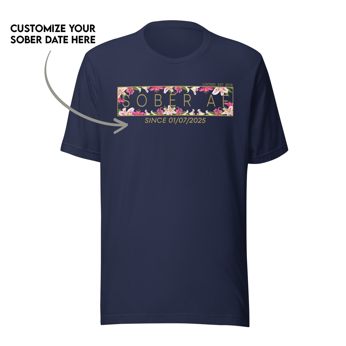 Comfortable sobriety t shirt made with soft fabric