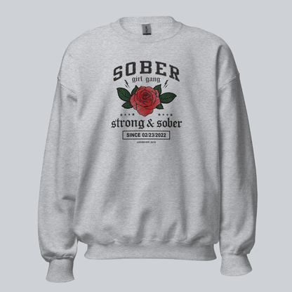 SOBER Girl Gang Strong & Sober Recovery Hoodie graphic detail (view 24)