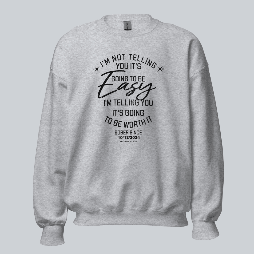 I'm Not Telling Sobriety Recovery Hoodie lifestyle view (view 25)