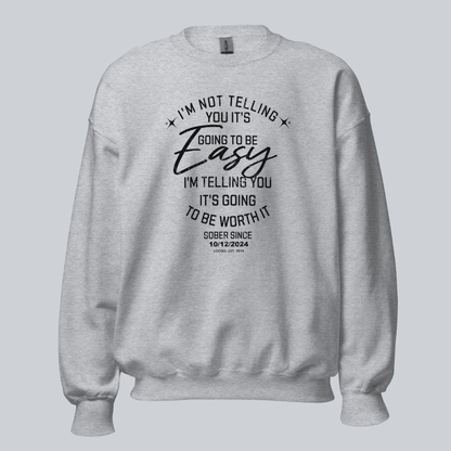 I'm Not Telling Sobriety Recovery Hoodie lifestyle view (view 25)