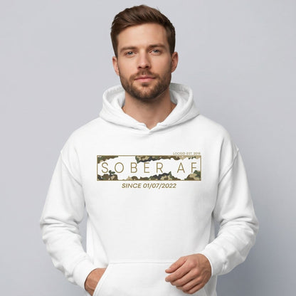 Sober AF Camo Recovery Hoodie featuring the design (view 21)