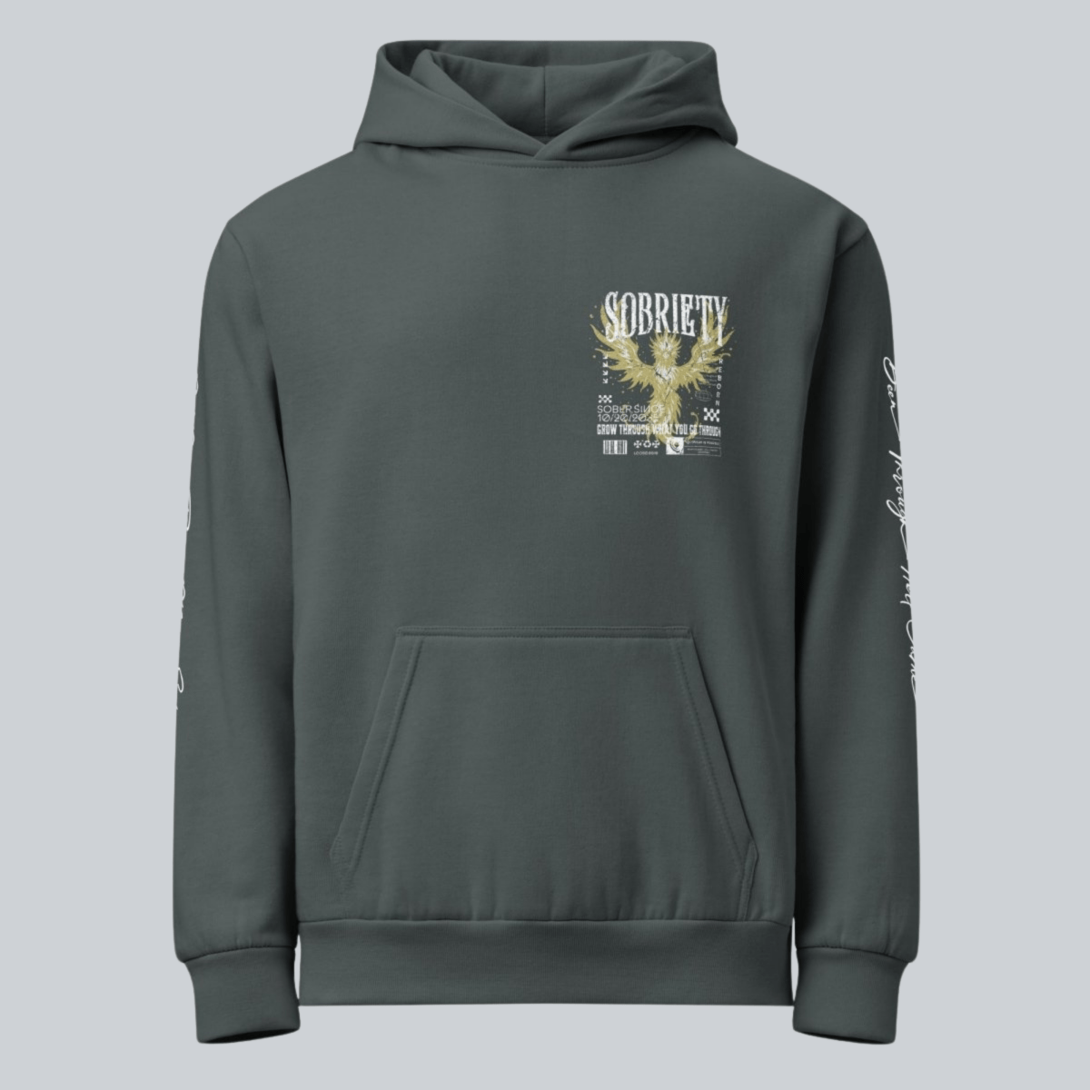 Sober Hoodie Limited Edition Recovery Hoodie graphic detail (view 4)