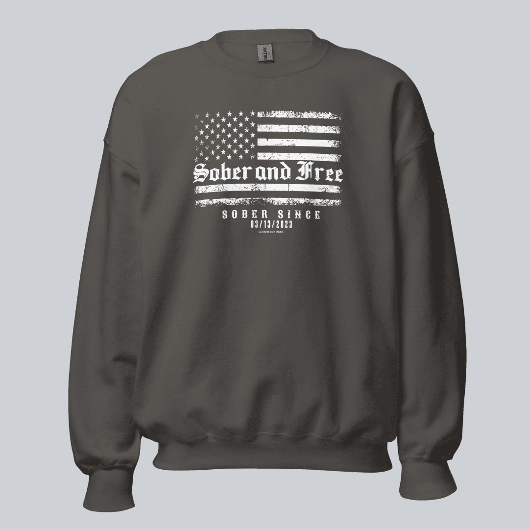 Sober and Free Sobriety Recovery Hoodie product photo (view 10)