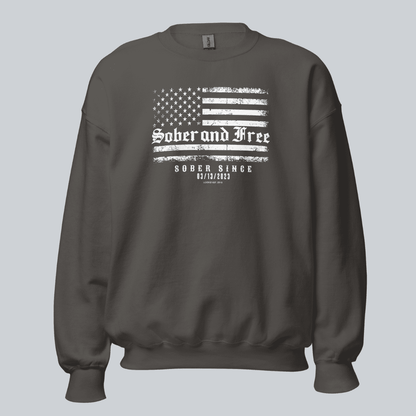 Sober and Free Sobriety Recovery Hoodie product photo (view 10)
