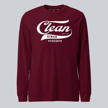 Clean Since Long Sleeve Sober T Shirt featuring the design (view 11)