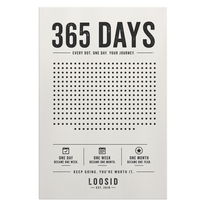 Sobriety Art | 365 Days canvas Wall Art